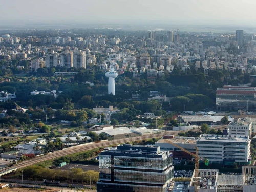 Aerial view of the Science Park in Rehovot, Dec. 17, 2019. Photo by Moshe Shai/Flash90.