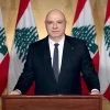 Lebanese President Joseph Aoun delivers a televised address on a ceasefire in Beirut, Lebanon, April 17, 2026. Source: @LBpresidency/X.