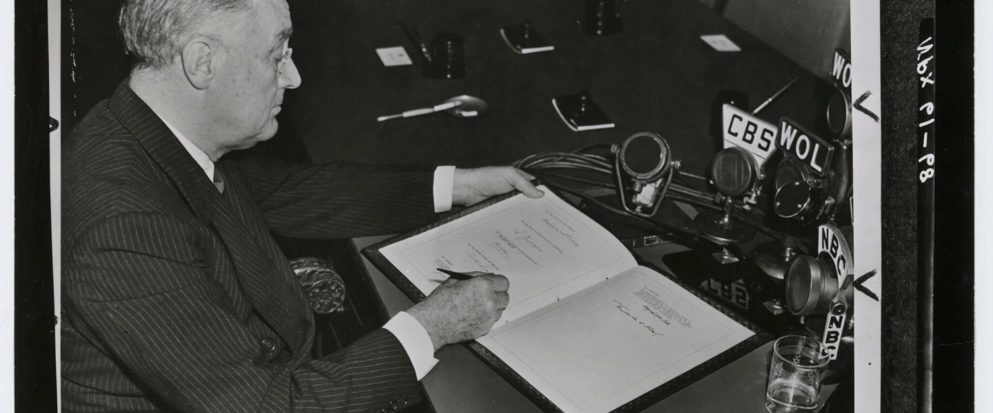 U.S. President Franklin D. Roosevelt in Washington, D.C., Nov. 9, 1943. Credit: National Archives and Records Administration.