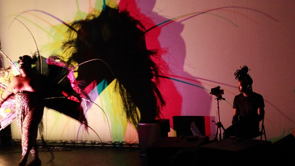 A scene from a work by South African choreographer Robyn Orlin which will be performed as part of this year's Israel Festival. The festival runs from May 20 to June 15. Credit: Courtesy.