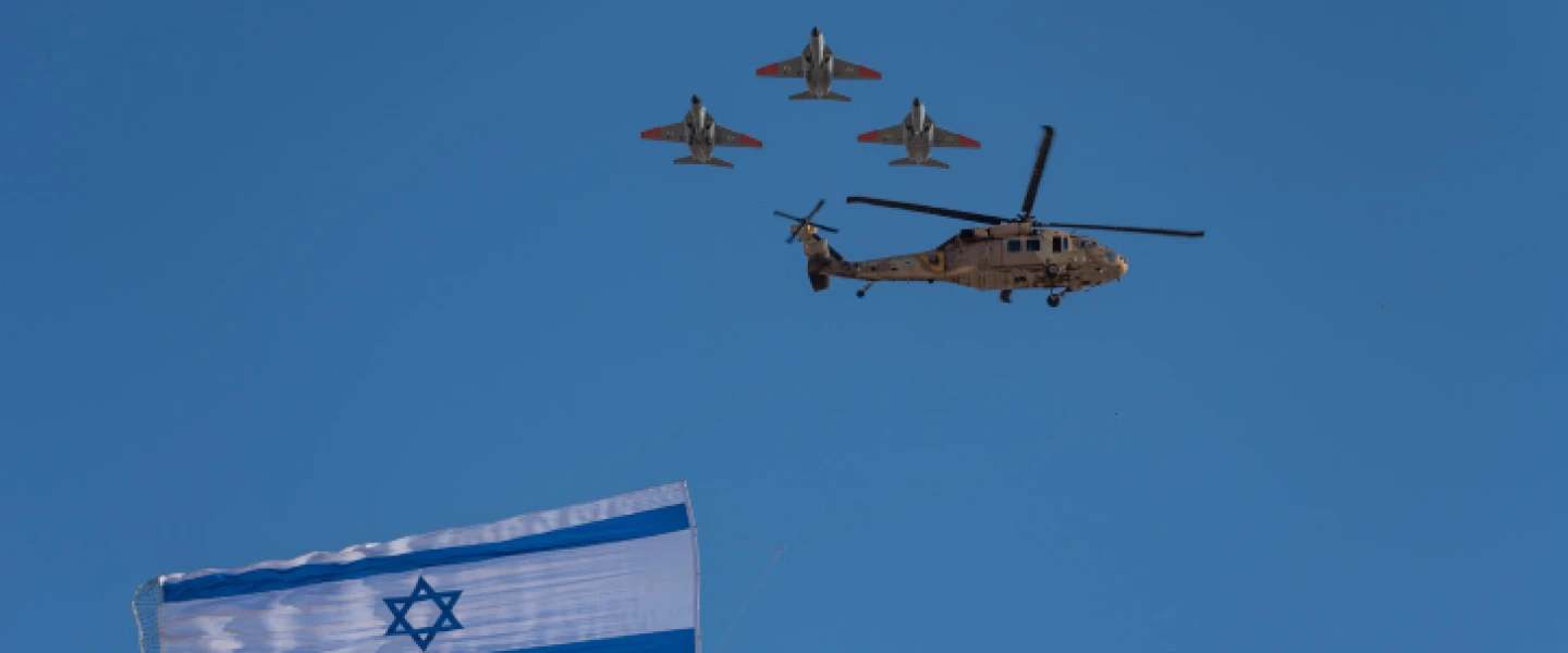 An Israel Air Force graduation ceremony at the Hatzerim Air Base in the Negev desert, June 27, 2019. Photo by Mila Aviv/Flash90.