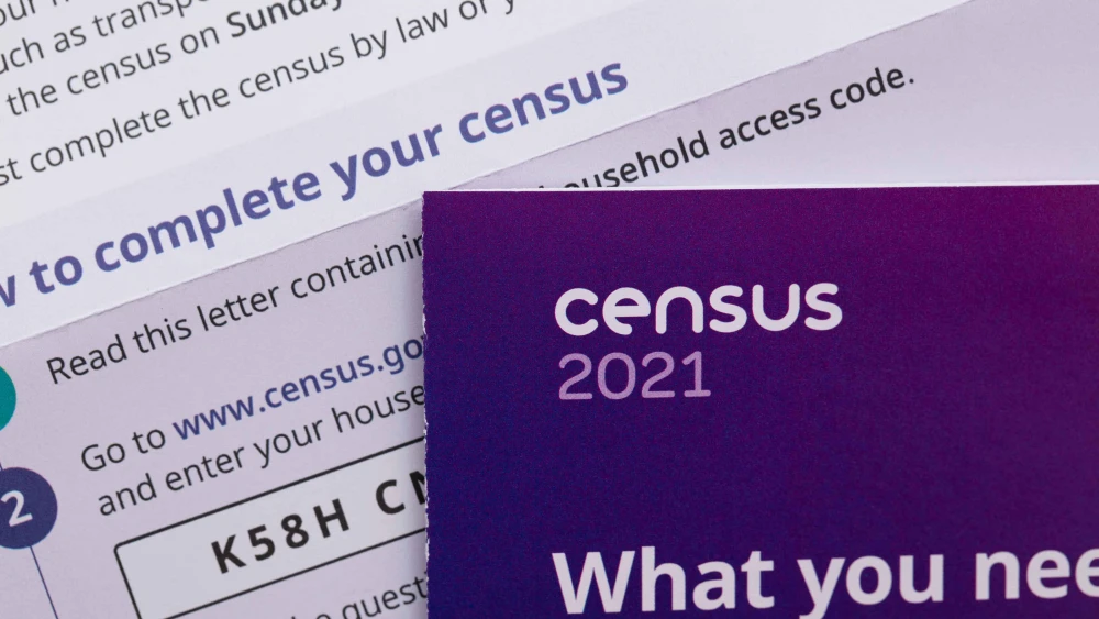 Leaflet for the official England and Wales census, February 2021. Credit: Ink Drop.