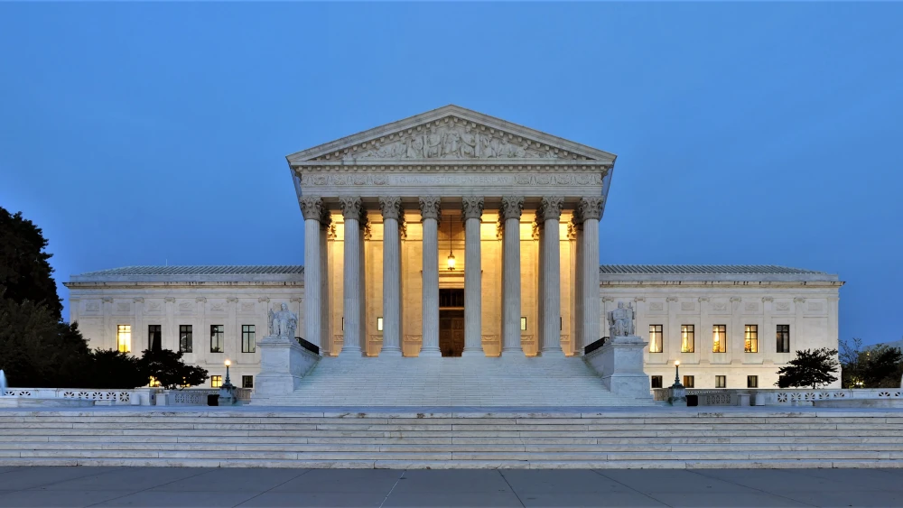 U.S. Supreme Court Building at Dusk