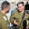 Eyal Zamir speaks with an IDF major at the Allenby Crossing with Jordan on Sept. 19, 2025. Photo credit: IDF Spokesperson's Unit.
