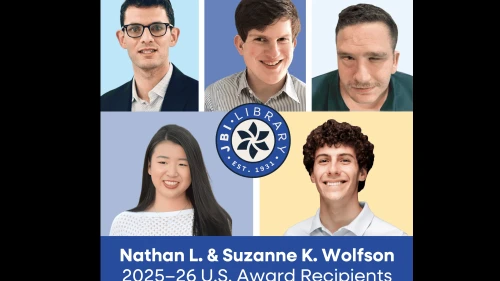 Several of the 2025 recipients of the Nathan L. and Suzanne K. Wolfson Merit Scholarship, awarded to blind Jewish students for academic excellence and commitment to Jewish life. Credit: Courtesy.