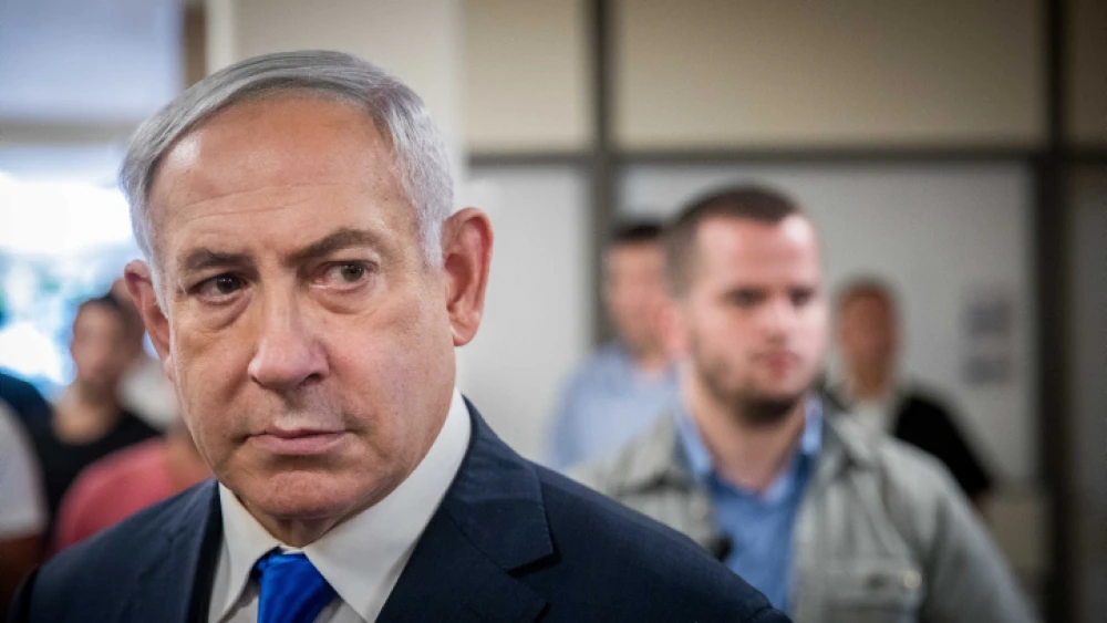 Israeli Prime Minister Benjamin Netanyahu gives a press statement at the Knesset on Sept. 15, 2019, a few days before the Israeli elections. Photo by Yonatan Sindel/Flash90.