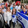 Pastor Becky Keenan and fellow pro-Israel advocates. Credit: courtesy