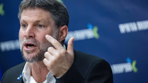 Israeli Finance Minister Bezalel Smotrich leads a faction meeting at the Knesset in Jerusalem, June 30, 2025. Photo by Yonatan Sindel/Flash90.