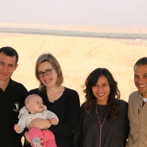 From left to right: Amit and Yael (with their baby) and Samantha and Idan. Credit: Jewish National Fund.
