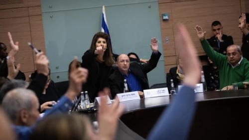 Arrangements Committee chairman MK Avi Nissenkorn is seen during a committee vote at the Knesset in Jerusalem on Jan. 13, 2020. Photo by Hadas Parush/Flash90.