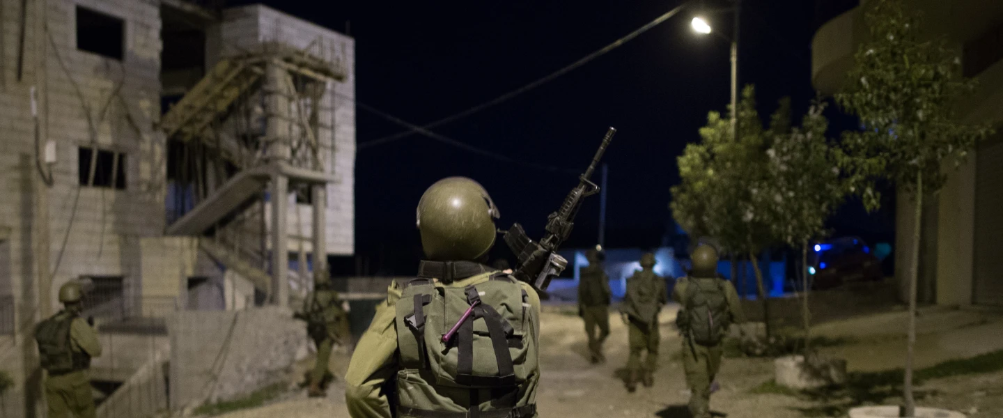 File photo: Nachshon Battalion soldiers during an operation of arresting terror suspects in the Duhaisha Refugee Camp, near the West Bank city of Bethlehem. Credit: Nati Shohat/Flash90.