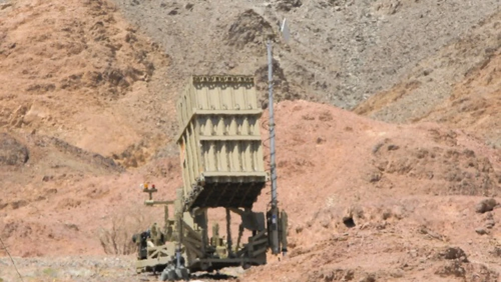 An Iron Dome battery in Eilat that on Aug. 13, 2013, for the first time intercepted a Grad rocket fired by Palestinian terrorists. Credit: Flash90.