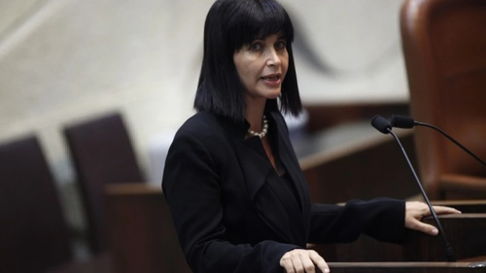 Einat Wilf, then a Knesset member for the Labor Party, addresses the Knesset on Oct. 15, 2012. Photo by Miriam Alster/Flash90.