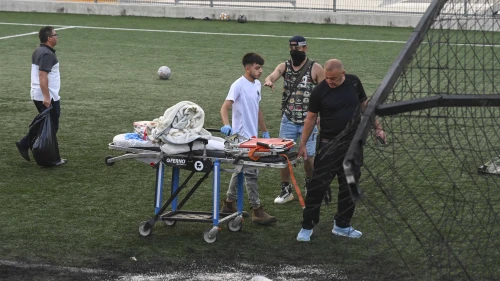 Israeli rescue forces at the site of a Hezbollah rocket attack in the Druze village of Majdal Shams, July 27, 2024. Photo by Michael Giladi/Flash90.