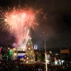 Fireworks during a Christmas tree lighting ceremony in the Samaria city of Ramallah, Dec. 1, 2018. Credit: Flash90.