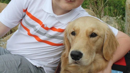 William (Baruch Nissan) Snyder with his special dog, Asha. Credit: Courtesy Snyder family.