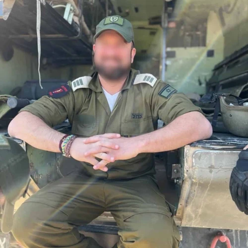 Maj. (res.) Dr. L., commander of the medical company in the 234th Battalion, back when he was a captain. Credit: IDF Spokesperson’s Unit