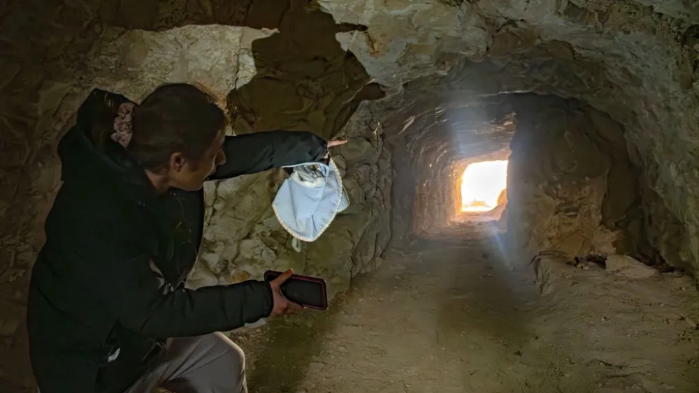 An ancient tunnel discovered near Jerusalem, May 2026. Photo by Yoli Schwartz/Israel Antiquities Authority/TPS-IL.