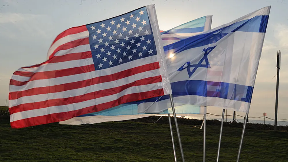 Israeli and American Flags