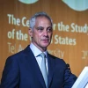 Former White House Chief of Staff and Chicago Mayor Rahm Emanuel speaks during a conference at Tel Aviv University on July 8, 2026. Photo by Avshalom Sassoni/Flash90.