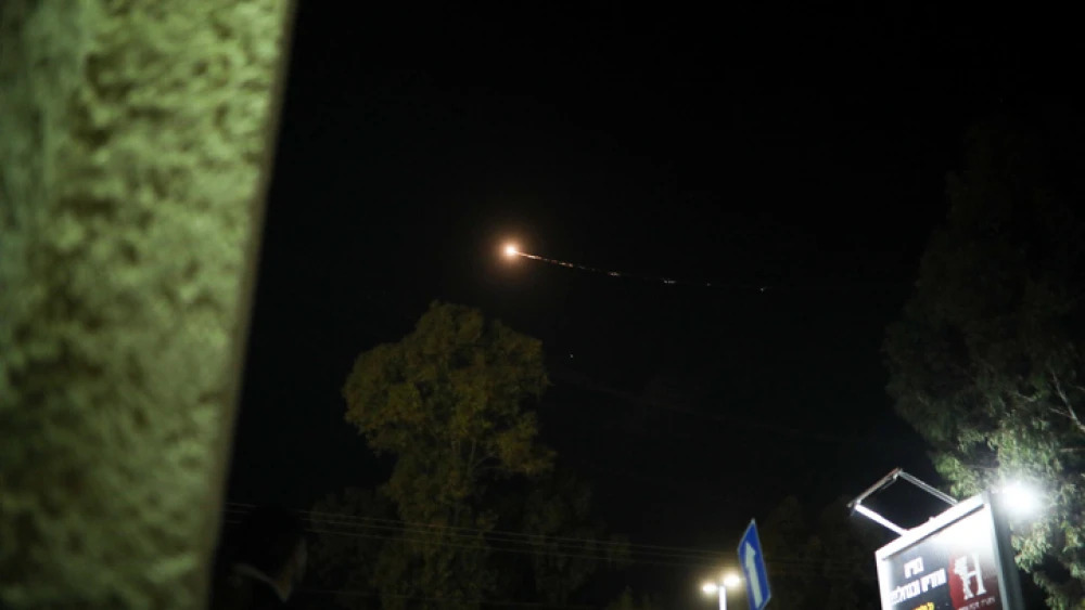 Israel's Iron Dome air defense system intercepts rockets from Gaza over southern Israel, March 25, 2019. Photo by Hadas Parush/Flash90.