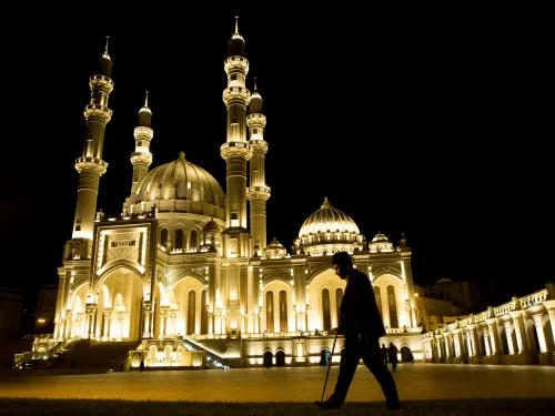 The Heydar Mosque in Baku, Azerbaijan, Oct. 11, 2019. Photo by Nati Shohat/Flash 90.