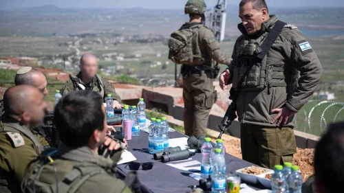 IDF Chief of Staff Lt. Gen. Eyal Zamir during a tour of the Syrian security zone on March 9, 2025. Credit: IDF.