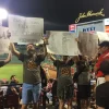 IfNotNow protesters disrupt a Boston Red Sox baseball game June 13. Source: IfNotNow via Twitter.