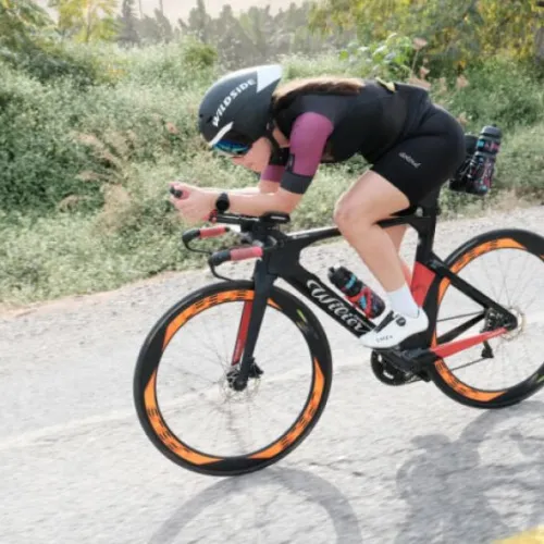 Goldie Gelhar during training. Photo by Itamar Yissachar.