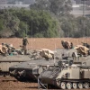 Israeli soldiers at a staging area in southern Israel near the border with the Gaza Strip, Nov. 13, 2019. Photo by Yonatan Sindel/Flash90.