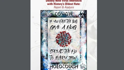 The Simon Wiesenthal Center's new study “Deadly New Virus Intersects with History's Oldest Hate: Report and Analysis,” released in April, highlights anti-Semitism on social media during the coronavirus pandemic. Source: Screenshot.
