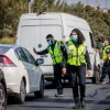 Israeli Police at a temporary checkpoint in Jerusalem during the second nationwide coronavirus lockdown, Sept. 22, 2020. Photo by Yonatan Sindel/Flash90.