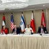Representatives from the United States, Israel, the United Arab Emirates, Bahrain, Morocco and Egypt at the Negev Summit on June 27, 2022. Source: Alon Ushpiz/Twitter.