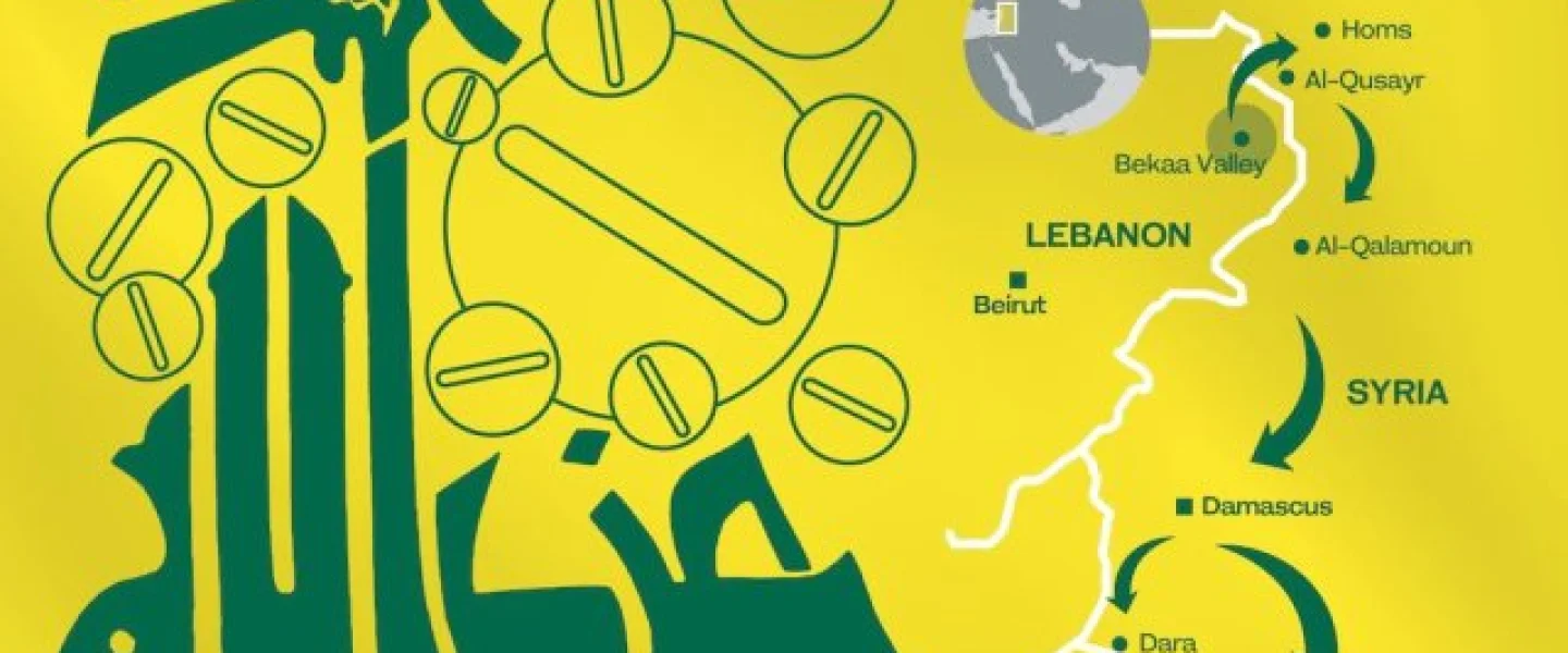 A flow chart showing the Hezbollah and Iranian drug-smuggling operation. Credit: Arab News.