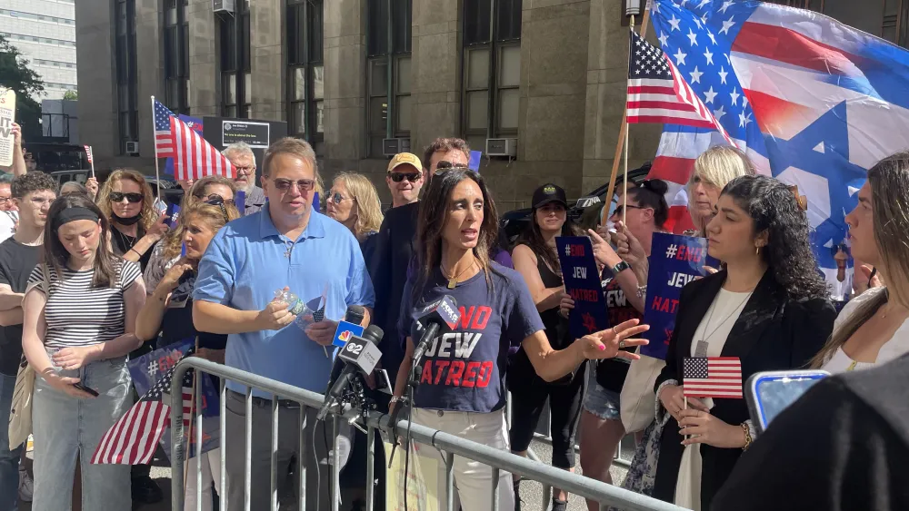 End Jew Hatred rally Alvin Bragg