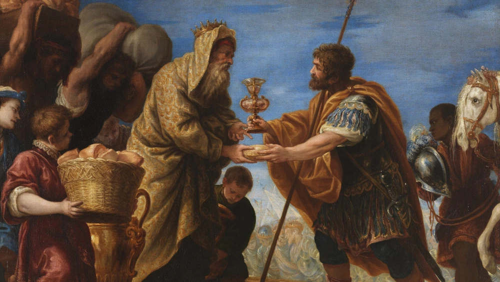 “Abraham and Melchizedek” oil on canvas by Juan Antonio de Frías y Escalante, 1668. Credit: Collections of the Museo de la Trinidad and Museo del Prado/Public Domain via Wikimedia Commons.
