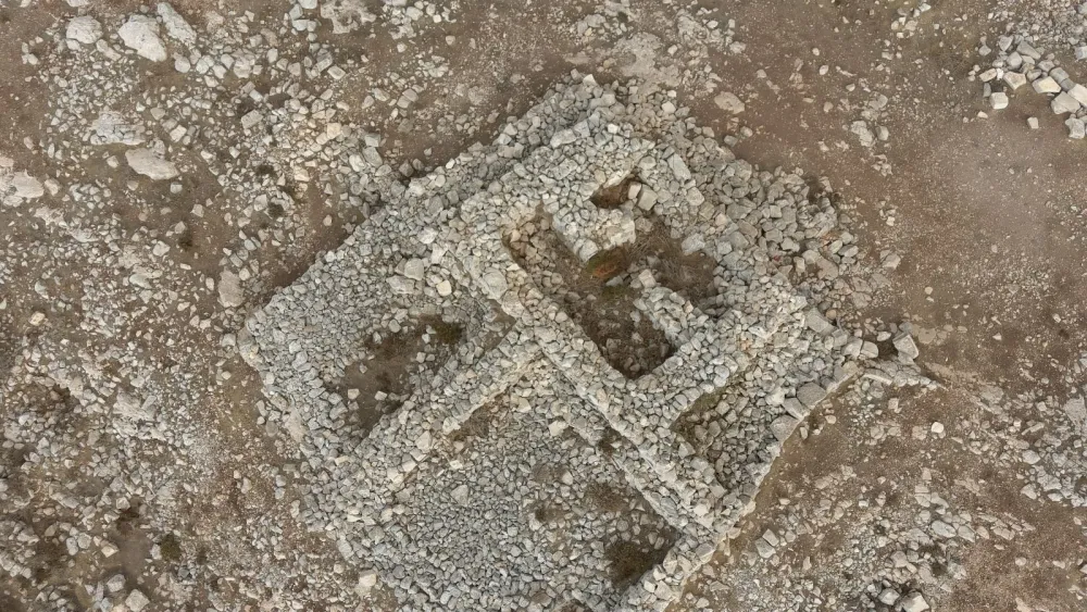 The compound on Mount Ebal. Courtesy.