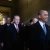The subject of much debate in New York has been the decision facing the state's Jewish U.S. senator, Chuck Schumer (pictured in center), on the Iran nuclear deal. Will Schumer defy President Barack Obama (pictured at right) and be one of the 13 Democratic votes in the Senate needed to override the president's veto of potential Congressional rejection of the Iran deal? Credit: Pete Souza/White House.