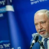 Israel Beiteinu Party chairman Knesset member Avigdor Liberman leads a faction meeting at the Knesset, on July 10, 2023. Photo by Chaim Goldberg/Flash90.