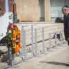 Israeli Prime Minister Benjamin Netanyahu lays a wreath at a state ceremony at Yad Vashem Holocaust museum as Israel marks the annual Holocaust Remembrance Day on April 12, 2018. Photo by Hadas Parush/Flash90.