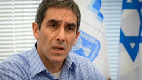 IDF Brig. Gen. (ret.) Gaby Portnoy, Director General of the Israel National Cyber Directorate, holds a press conference in Tel Aviv, May 2, 2022. Photo by Avshalom Sassoni/Flash90.