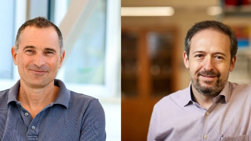 Prof. Ido Amit, left, and Prof. Jonathan Kipnis at their laboratories. Photo by Matt Miller.