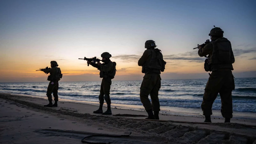 Israeli troops operating in the Hamas-ruled Gaza Strip, Nov. 12, 2023. Credit: IDF.