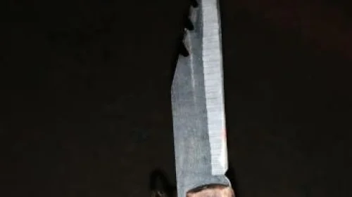 A knife found on a Palestinian suspect arrested by the Israeli military on Saturday, Sept. 21, 2019. Credit: IDF Spokesperson.