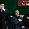 From left: Iranian Supreme Leader Ali Khamenei, Islamic Revolutionary Guards Corps (IRGC) commander Ali Jafari and IRGC Qods Force commander Qasem Soleimani at the Ashoura mourning ceremony at Khamenei's home. (Source: Kayhan, Oct. 1, 2017: MEMRI)