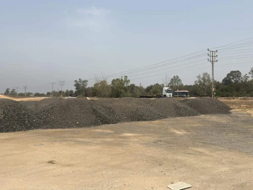 Construction on Highway 25 in the route connecting Kibbutz Nahal Oz to Sa’ad Junction is underway, as the road is expected to reopen at the end of September, 2025. Credit: Tkuma Directorate.