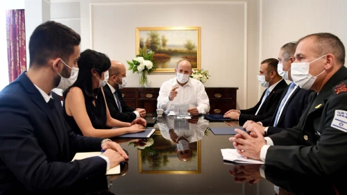 Israeli Prime Minister Naftali Bennett preparing for his meeting with U.S. President Joe Biden on Aug. 26, 2021. Source: Naftali Bennett/Twitter.