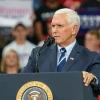 U.S. Vice President Mike Pence speaking at a political rally on Dec. 7, 2019. Credit: George Sheldon/Shutterstock.