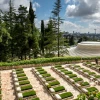 Due to the coronavirus pandemic, restrictions are in place for visits to The Mount Herzl Military Cemetery on Yom Hazikaron, Israel's Memorial Day, on April 27, 2020. Photo by Olivier Fitoussi/Flash90.