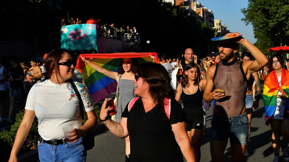The LGBTQ+ Pride parade in Barcelona, Spain, on June 25, 2022. Photo by Pau Barrena/AFP via Getty Images.